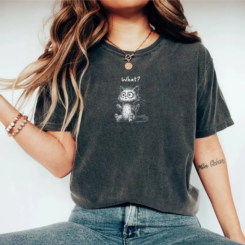 Funny Cat Shirt for Her, Cat Lover T-shirt, Cat Lover Gift, Gift for Her, Cat Mom Shirt Gift, Cute Cat Shirts, Funny...