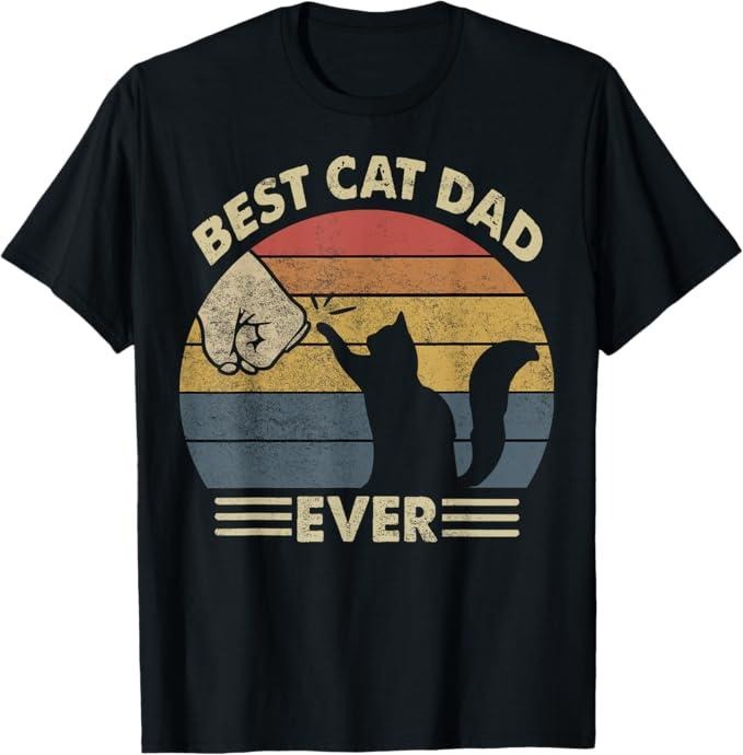 Funny Cat Shirts, Cat-Shirt Men Best Cat Dad Ever Funny Dad T-Shirt - Menswear Top Hoodie Sweatshirt | PrintMintTees.com