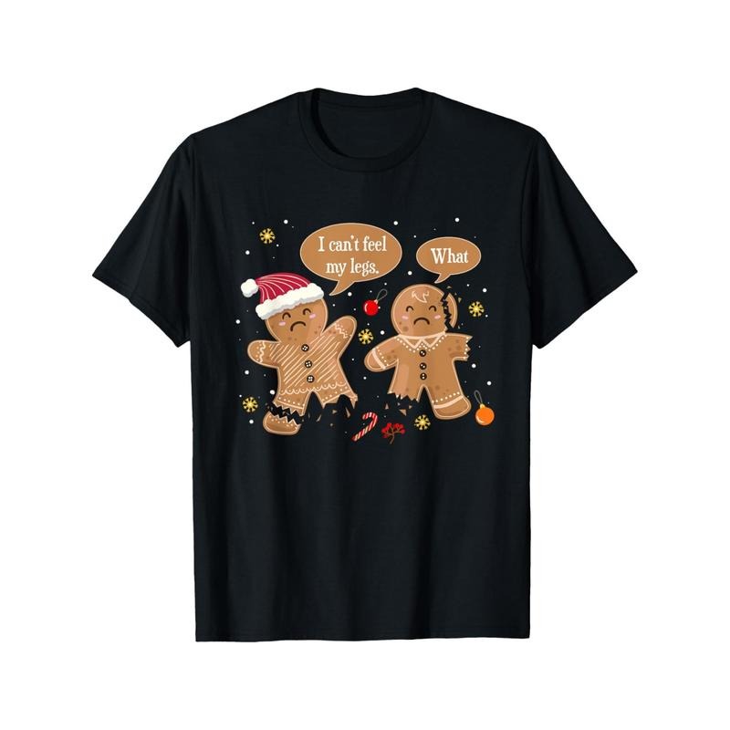 Funny Christmas Cookie Gingerbread Oh Snap Baking Team Baker T-Shirt Summer Comfortable Casual Short Sleeve T-Shirt made...