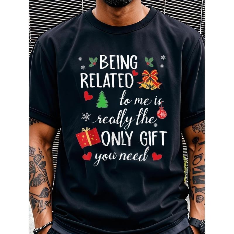 Funny Christmas Family Matching Crew Neck T-Shirt Being Related To Me Xmas Gift 100% Cotton Holiday Pajamas Party Outfit...