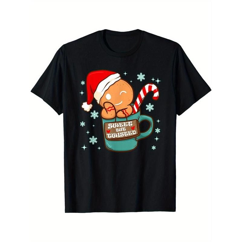 Funny Christmas Sweet Twisted Gingerbread Candy Cane Men's T-Shirt made in usa Hoodie Sweatshirt | PrintMintTees.com