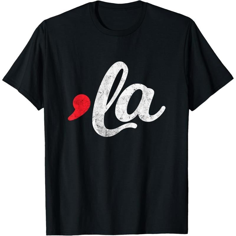 Funny Comma La Kamala Harris 2024 For President Election T-Shirt made in usa Hoodie Sweatshirt | PrintMintTees.com