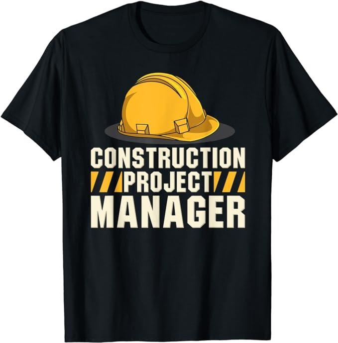 Funny Construction Work Shirts, Work Funny Construction Project Manager Dad T-Shirt Menswear Casual Cotton Hoodie Sweatshirt