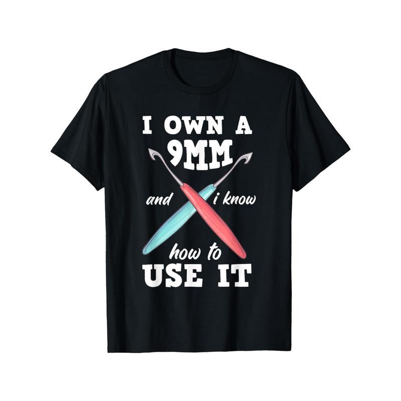 Funny Crocheting Crochet Men's Cotton T-shirt with Enduring Round Neck Classic Prints made in usa Hoodie Sweatshirt