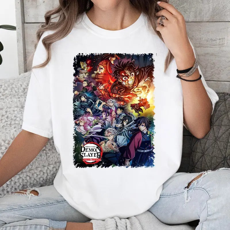Funny DM Characters Hashira Shirt Crewneck Hoodie Comfort Cotton Sweatshirt | PrintMintTees.com