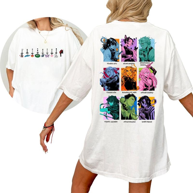 Funny DM Hashira Characters Tshirt Crewneck Hoodie Comfort Cottonstyle{n002}2 Sweatshirt | PrintMintTees.com