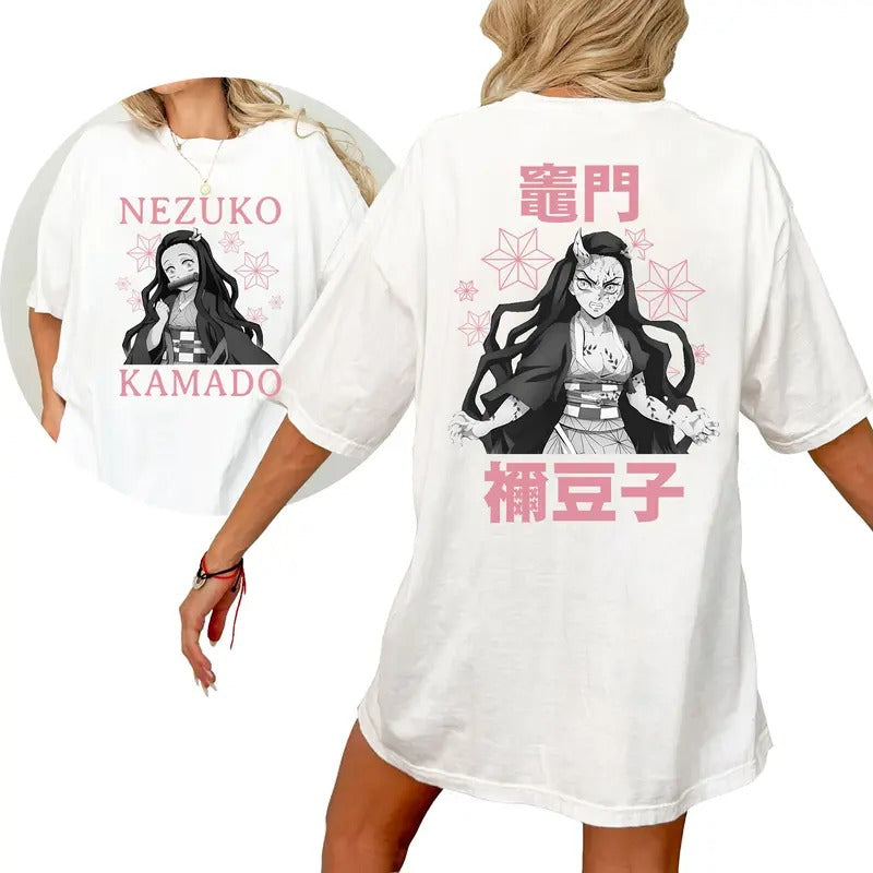 Funny DM Kimetsu No Yaiba Characters Tshirt Crewneck Hoodie, Gift For Anime Fans Comfort Cotton Sweatshirt
