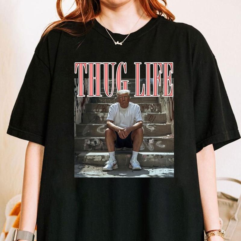 Funny Donald Trump Thug Life Shirt, Funny Meme Country Music Shirt, Viral Trump Thug Life Shirtstyle{n002}3 Hoodie Sweatshirt