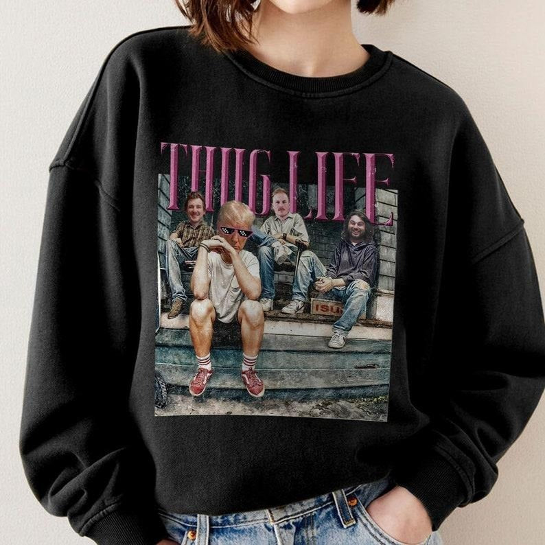 Funny Donald Trump Thug Life Shirt, Funny Meme Country Music Shirt, Viral Trump Thug Life Shirtstyle{n002}4 Hoodie Sweatshirt