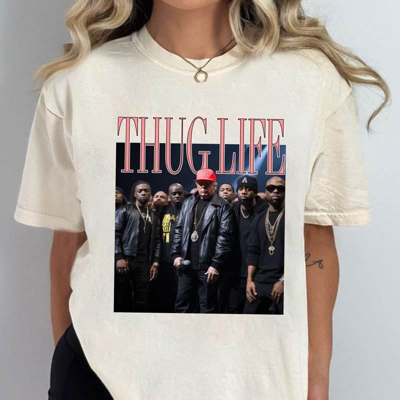 Funny Donald Trump Thug Life Shirt, Funny Meme Country Music Shirt, Viral Trump Thug Life Shirtstyle{n002}5 Hoodie Sweatshirt