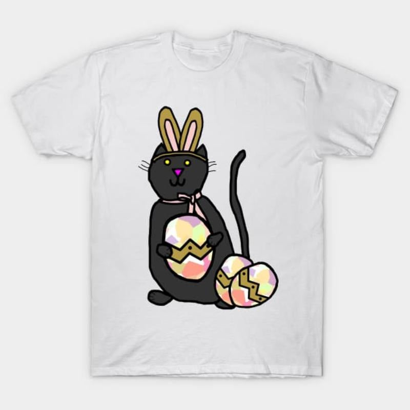 Funny Easter Bunny Ears Cat T-Shirt style 02 Hoodie Sweatshirt | PrintMintTees.com