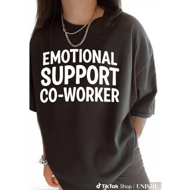 Funny Emotional Support Co-Worker Casual Shirt