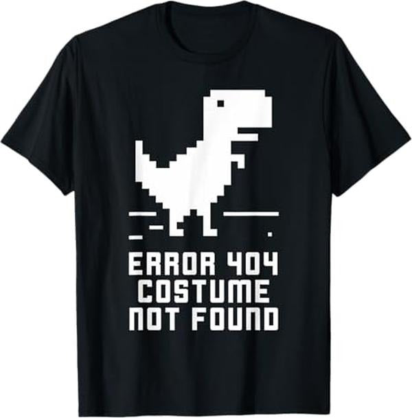 Funny Error 404 Costume Not Found Shirt, Error 404 Costume Not Found Alternative Funny Halloween Geek T-Shirt