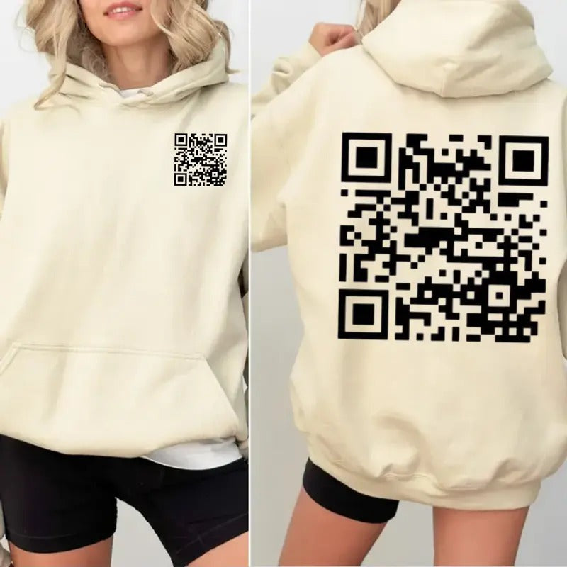 Funny FU QR Code Hoodie Sweatshirt Shirt, FU QrCode, Unisex Short Sleeve Tee | PrintMintTees.com