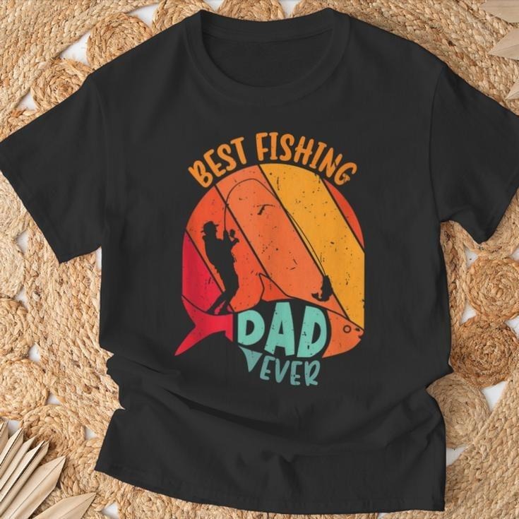 Funny Shirts Dad Best Fishing Dad Ever Dad Fishing Casual Basic Smooth T-Shirts, Hoodie, Sweatshirt