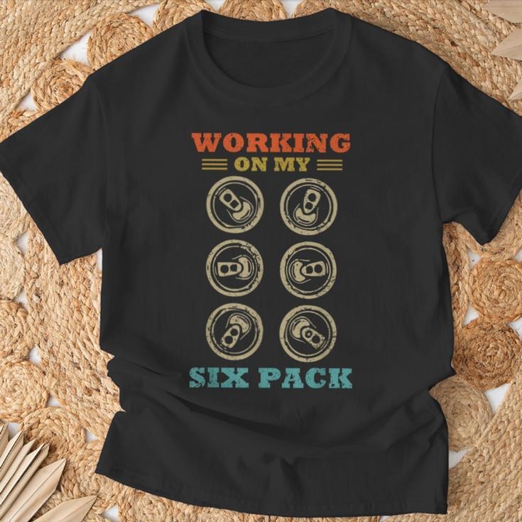 Funny Fathers Day Shirts, Gift for Dad, Dad Bod Working On My Six Pack Fathers Day Vintage Men T-Shirt Hoodie, Sweatshirt
