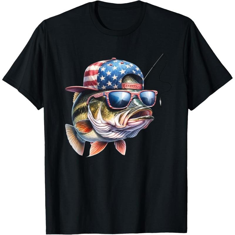 Funny Fishing & Fisherman Gift American Flag T-Shirt made in usa Hoodie Sweatshirt | PrintMintTees.com