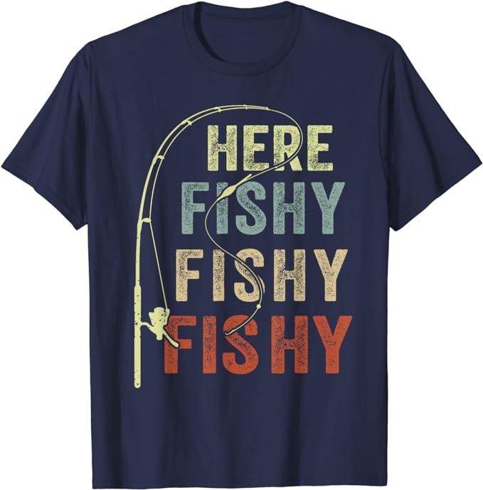 Funny Fishing Shirts Here Fishy Funny Cotton Casual Classic Shirt Hoodie Sweatshirt