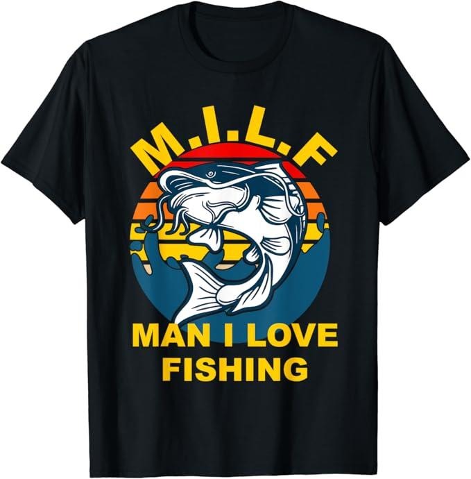 Funny Fishing Shirts, Man I Love Fishing T-Shirt Cotton Fashion Casual Classic Hoodie, Sweatshirt | PrintMintTees.com