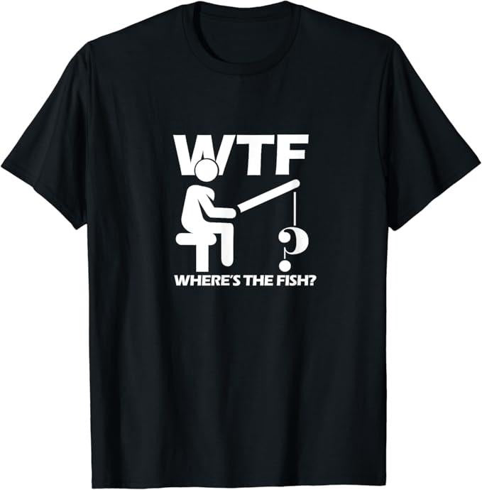 Funny Fishing Shirts Where Is Fish Cotton T-Shirts, Hoodie, Sweatshirt