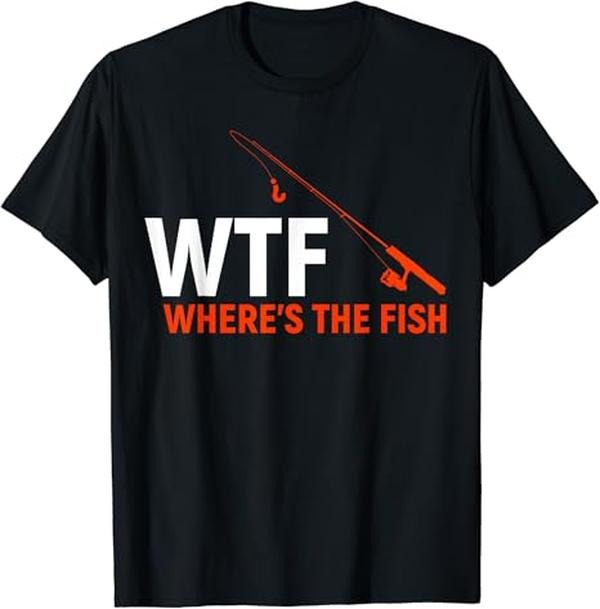 Funny Fishing Shirts, Where's The Fish T-Shirt Cotton Fashion Hoodie, Sweatshirt | PrintMintTees.com
