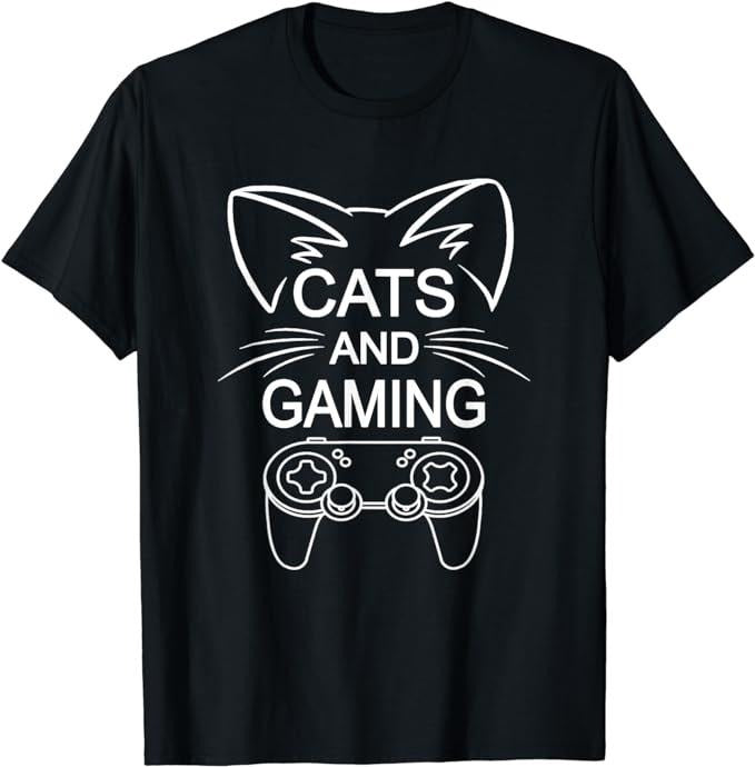 Funny Gamer Shirts Gamers Cat Lover Gaming Menswear Casual Classic T-Shirts, Hoodie, Sweatshirt