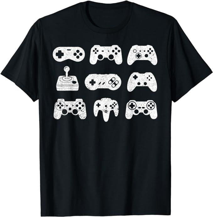 Funny Gamer Shirts Gamers Control All Things Video Game Controller Gaming Retro Menswear Top Casual Classic T-Shirts, Hoodie, Sweatshirt