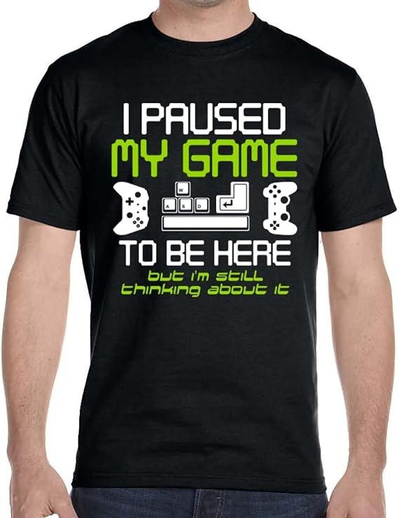Funny Gamer Shirts, Special Gifts For Gamers, I Paused My Game to Be Here Gamer T-Shirt Menswear Casual Classic Hoodie...