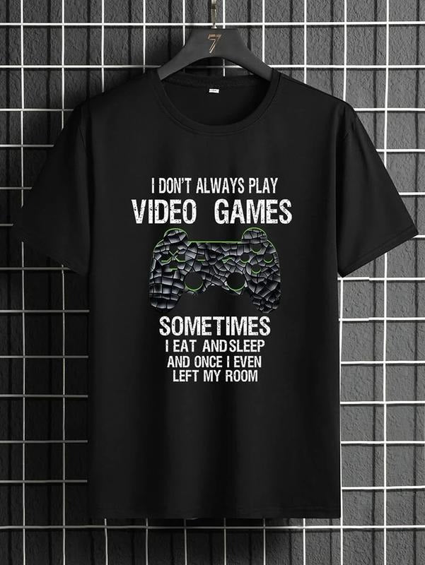 Funny Gamer Shirts Gamers Slogan Gamepad Print Menswear Top Casual T-Shirts, Hoodie, Sweatshirt