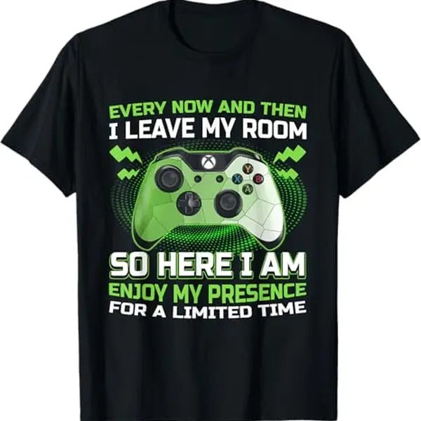 Funny Gaming Every Now And Then I Leave My Room Gamer Gifts T-Shirt