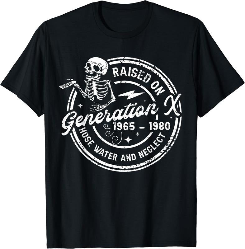 Funny Gen-X Raised On Hose Water And Neglect Humor T-Shirt | Unisex Cotton Tee Gift, Crewneck, Short Sleeve Hoodie Sweatshirt