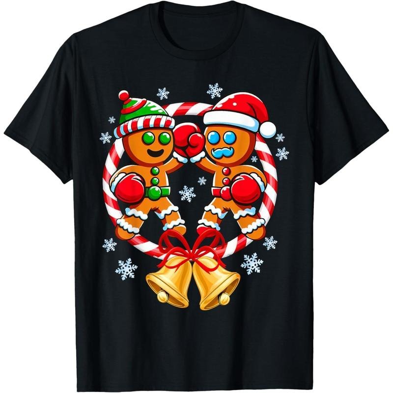 Funny Gingerbread Cookies Christmas Funny Fighting Boxing T-Shirt Hoodie Sweatshirt | PrintMintTees.com