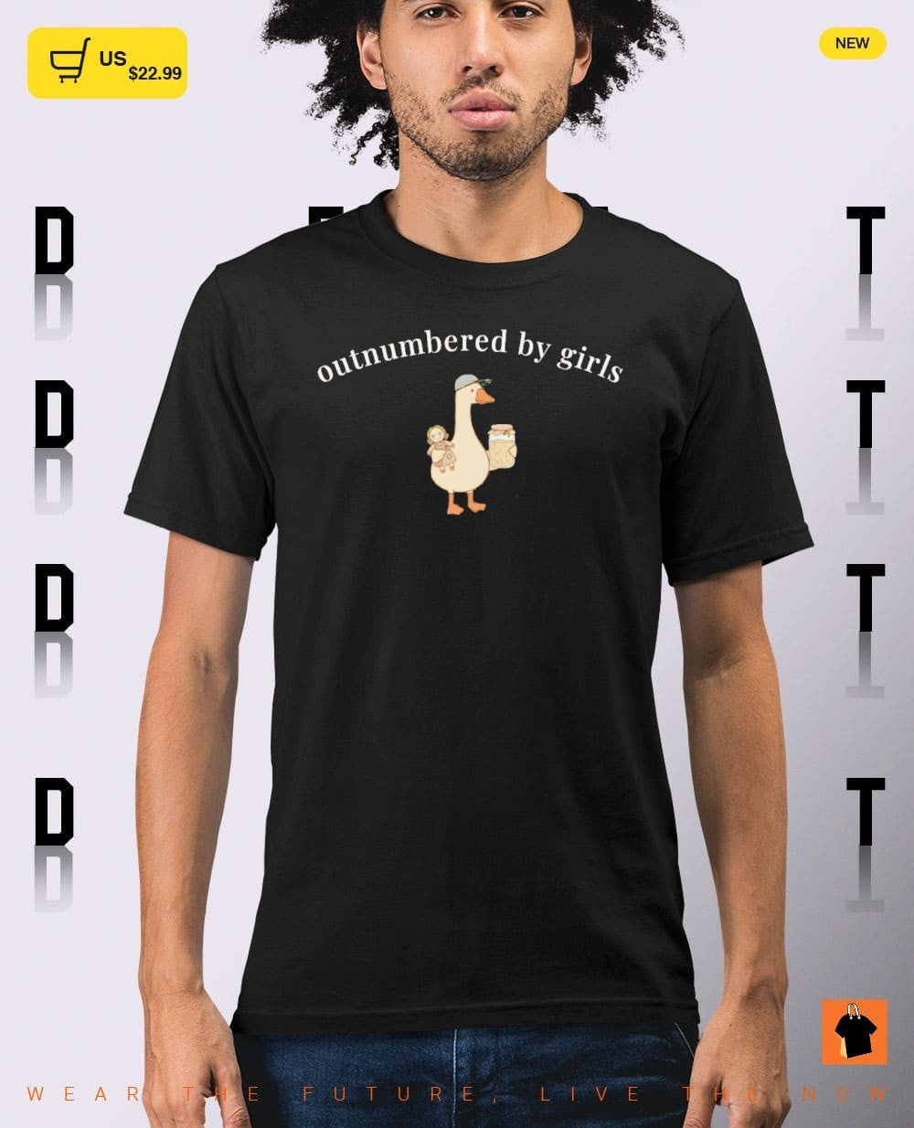 Funny Girl Dad Goose outnumbered by girls shirt