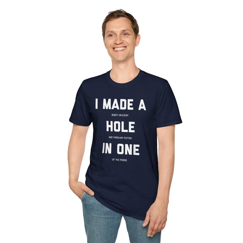 Funny Golf Shirts, Hole In One Golf Gag Gifts T-Shirt Menswear Top Casual Cotton Hoodie, Sweatshirt | PrintMintTees.com