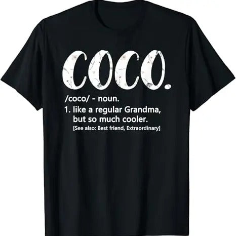 Funny Grandma Shirt Grandmother Cute Grandma Coco Casual Cotton Top Shirt Hoodie Sweatshirt