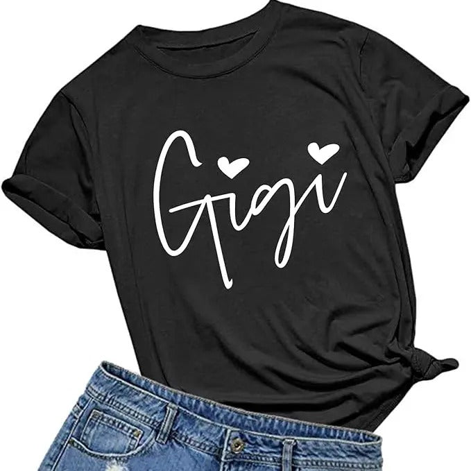 Funny Grandma Shirt, Gift For Grandmother, Gigi Heart Shirts for Grandma Cute Funny T-Shirt Casual Cotton Top Hoodie...
