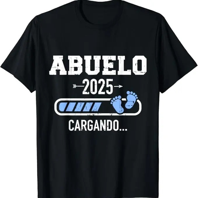 Funny Grandpa Shirt, Gift For Grandfather, Abuelo 2025 Cargando T-Shirt Menswear Casual Cotton Top Hoodie Sweatshirt