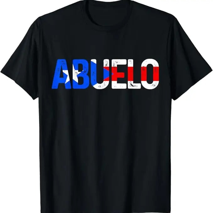 Funny Grandpa Shirt Grandfather Abuelo Puerto Rico Flag Puerto Rican Pride Menswear Casual Cotton Top Shirt Hoodie Sweatshirt