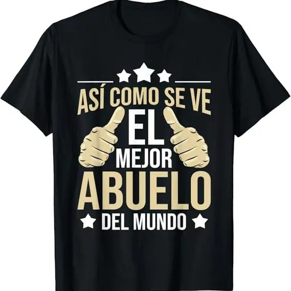 Funny Grandpa Shirt, Gift For Grandfather, Así Como Se Ve El Mejor Abuelo Del Mundo - Grandfather Dad T-Shirt Menswear...