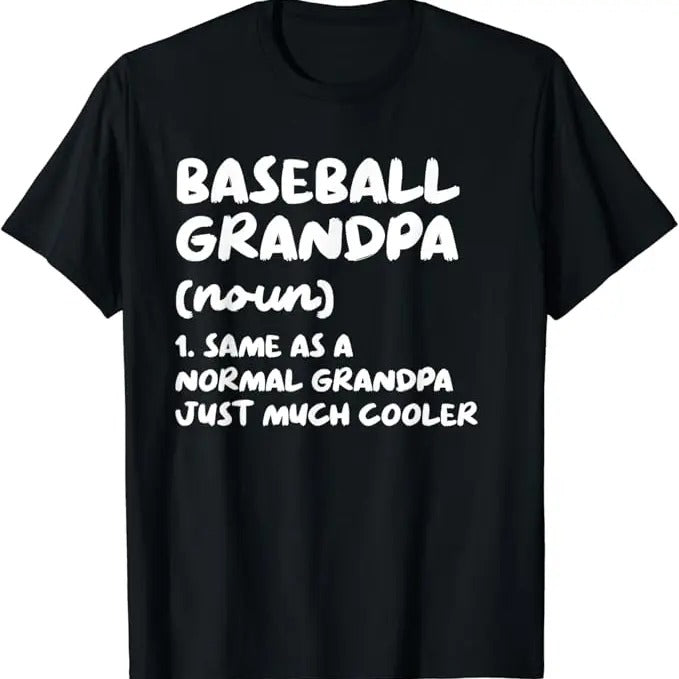 Funny Grandpa Shirt, Gift For Grandfather, Baseball Grandpa Definition Funny T-Shirt Menswear Casual Cotton Top Hoodie...
