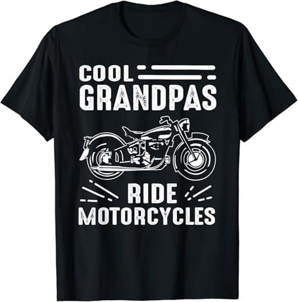 Funny Grandpa Shirt, Gift For Grandfather, Grand Father Biker T-Shirt Menswear Casual Cotton Top Hoodie, Sweatshirt