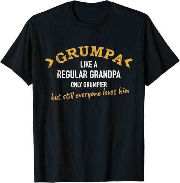 Funny Grandpa Shirt, Gift For Grandfather, Grandpa Grumpa T-Shirt Menswear Casual Cotton Top Hoodie Sweatshirt