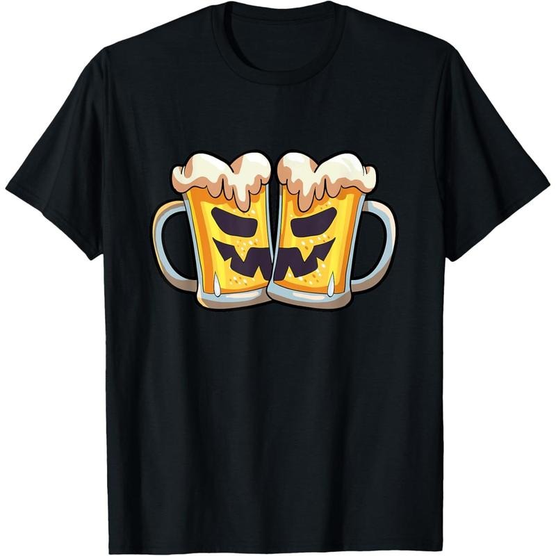 Funny Halloween Shirt Men Beer Lover Scary Pumpkin Face T-Shirt  made in us Hoodie Sweatshirt | PrintMintTees.com
