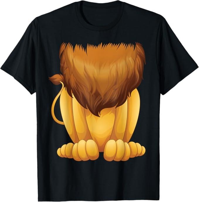 Funny Halloween Shirts For Men, Cute Headless Lion Costume Halloween Funny Big Cat Mane Gift T-Shirt Menswear