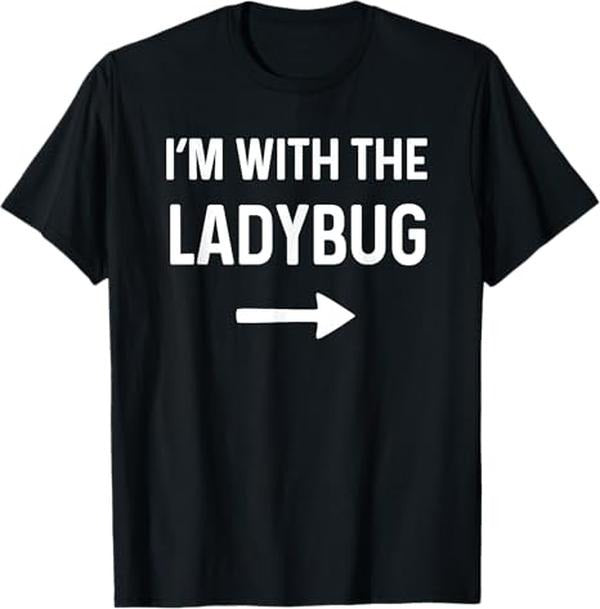 Funny Halloween Shirts For Men, I'm With The Ladybug, Funny Halloween Costume T-shirt Menswear