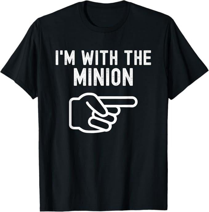 Funny Halloween Shirts For Men, I'm With the Minion Funny Couples Matching Halloween Costume T-Shirt Menswear