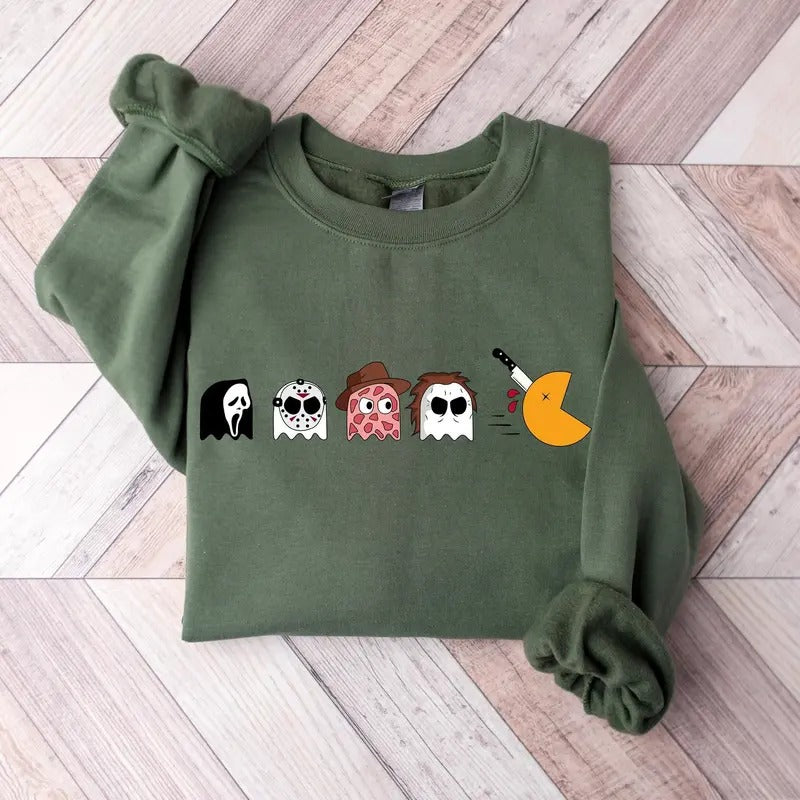 Funny Halloween Sweatshirt, Skeleton Halloween Sweatshirt, Skeleton Pumpkin Sweatshirt, Fall Halloween Shirt, Fall...