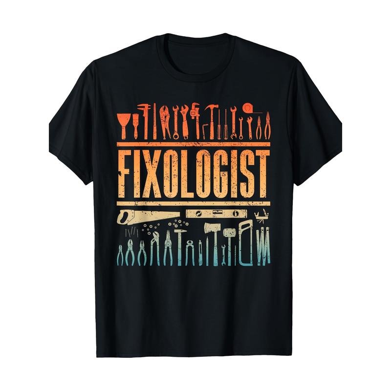 Funny Handyman Art For Men Dad Fixologist Tool DIY Handyman T-Shirt - 220g made in usa Hoodie Sweatshirt | PrintMintTees.com