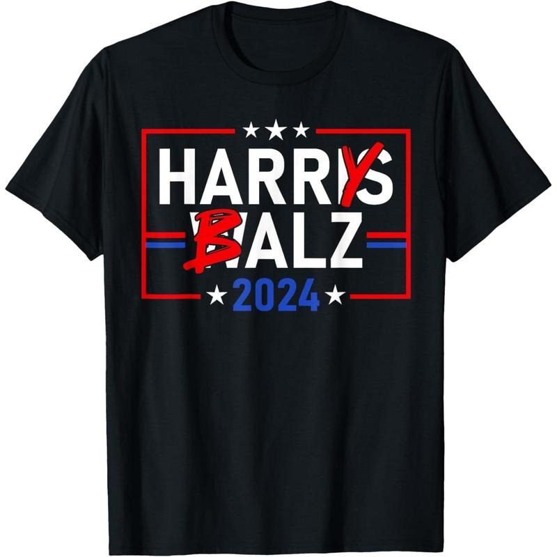 Funny Harris Walz 24 Harry Balz 2024 Meme Democratics Vote T-Shirt made in usa Hoodie Sweatshirt | PrintMintTees.com