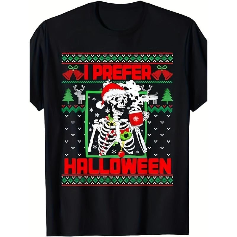 Funny I Prefer Halloween Ugly Christmas Sweater Men's T-Shirt made in usa Hoodie Sweatshirt | PrintMintTees.com